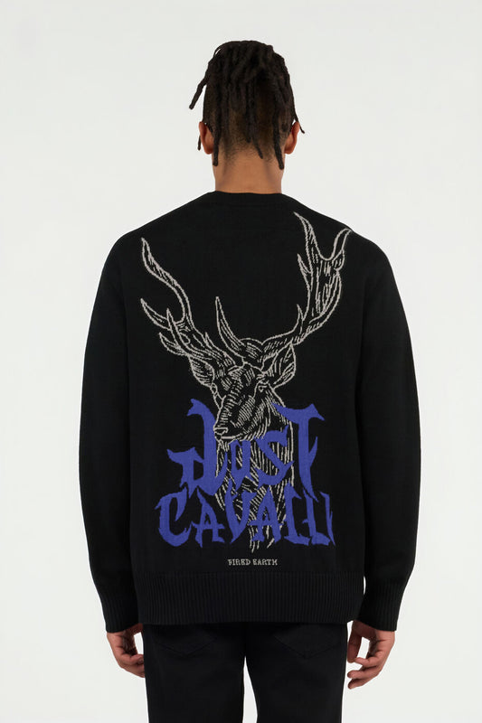 Just Cavalli - Maglione Con Motivo Cervo