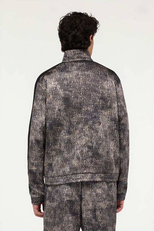 Roberto Cavalli - Felpa Effetto Scolorito Con Lettering All Over