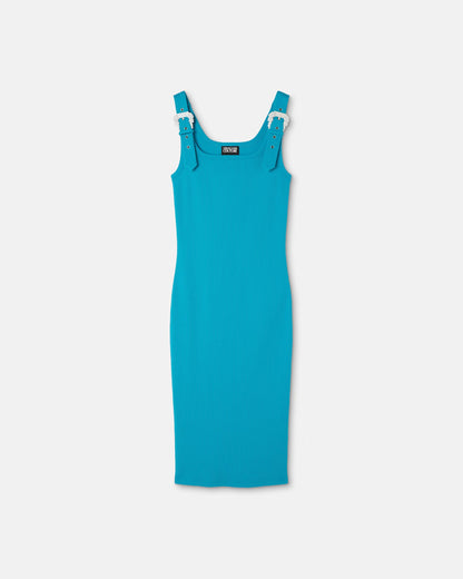 Versace JC Abito midi in cotone a coste