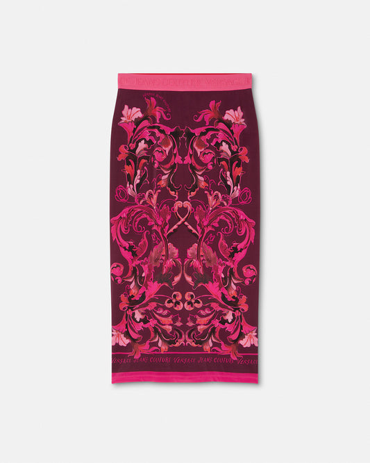 VERSACE JEANS COUTURE - Gonna midi Porcelain Barocco