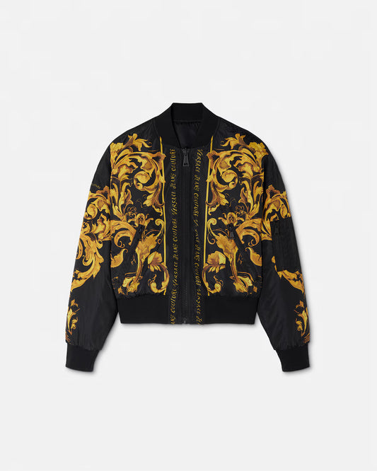 VERSACE JEANS COUTURE - Giacca bomber reversibile Porcelain Barocco