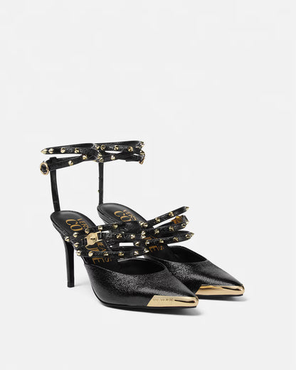 VERSACE JEANS COUTURE - Scarlett slingbacks tacco medio e borchie