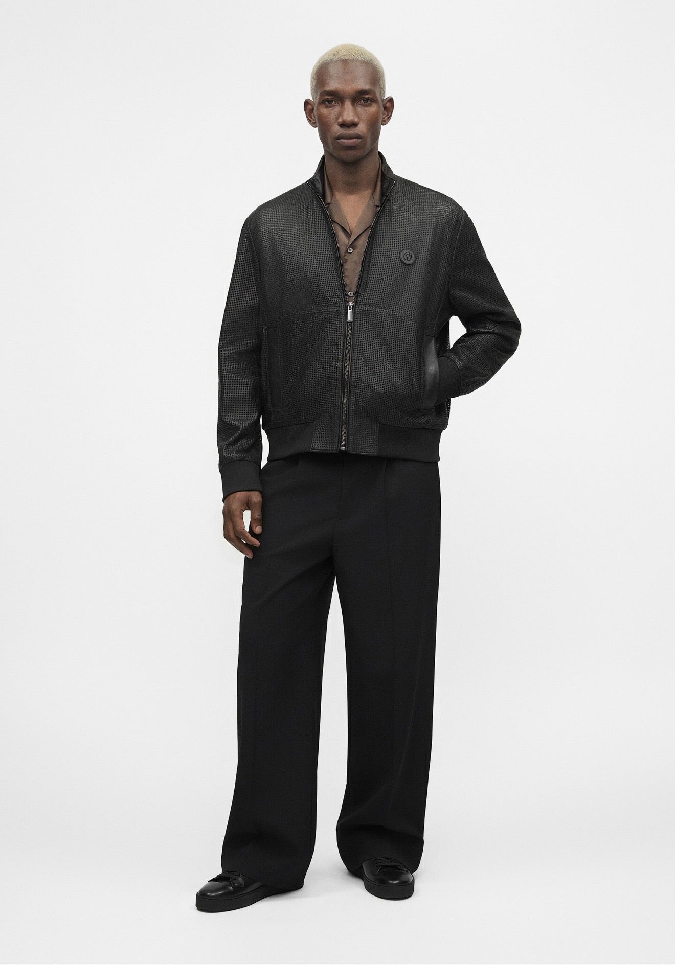 Just Cavalli - Giacca in pelle traforata