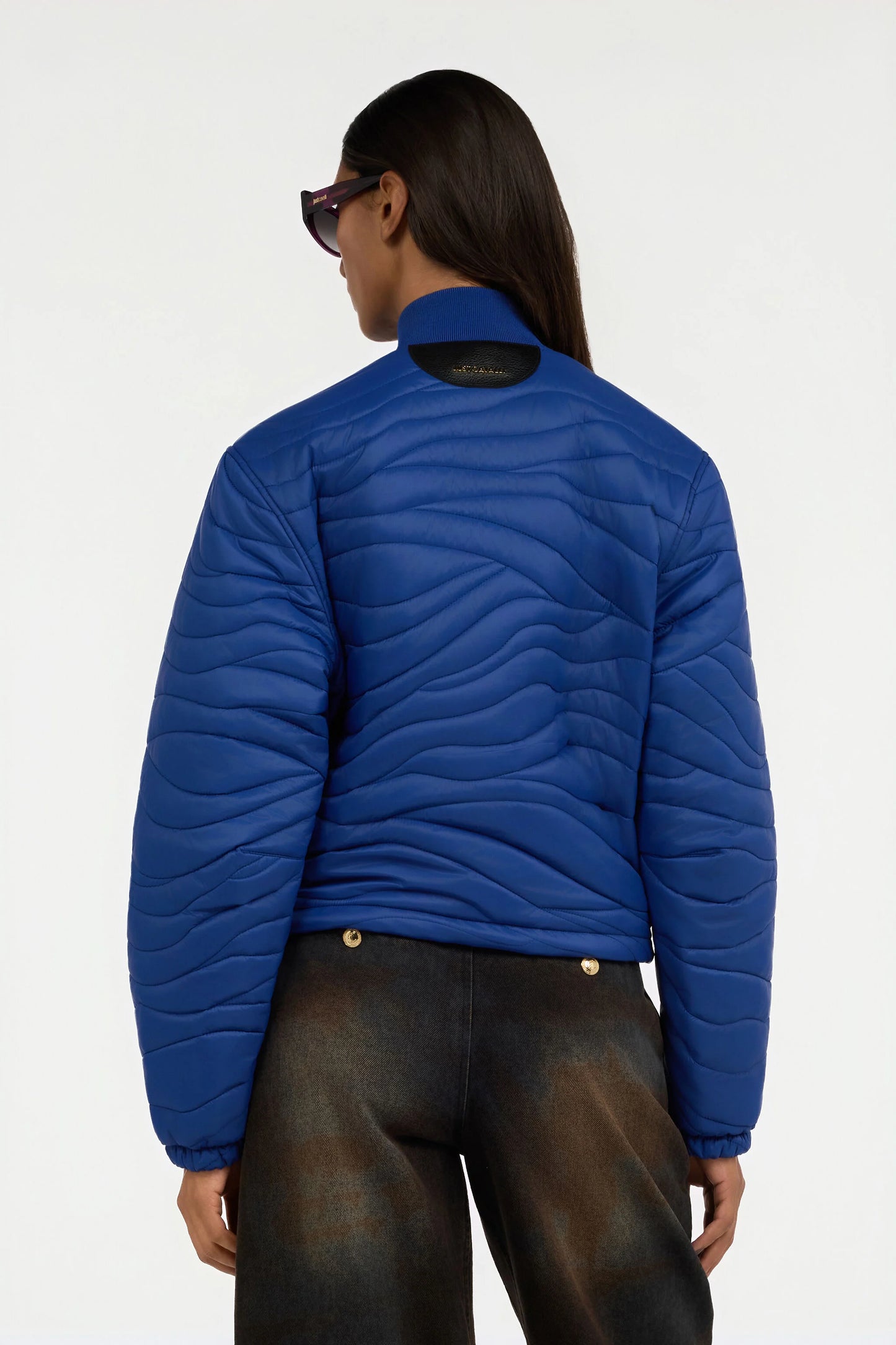 Just Cavalli - Blue Quilted Bomber Jacket