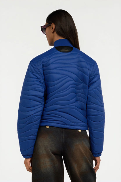 Just Cavalli - Blue Quilted Bomber Jacket